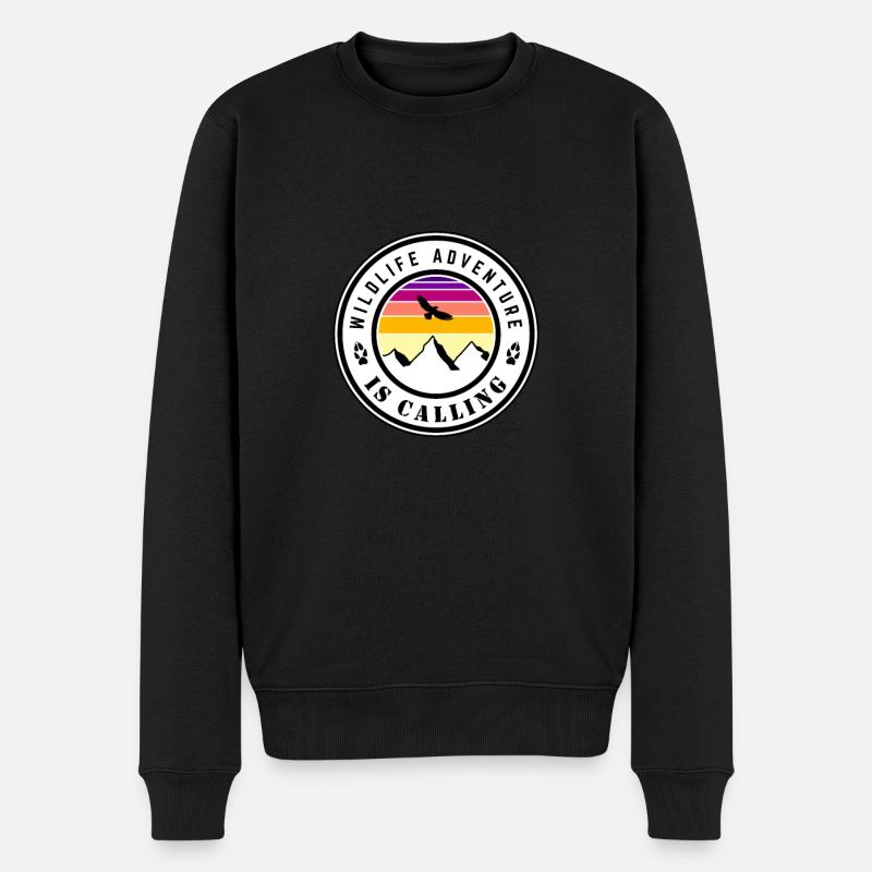 L’aventure de la faune appelle - Pull Premium bio Homme - noir