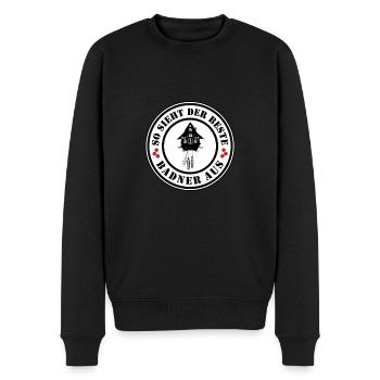 So sieht der allerbeste Badner aus! - Männer Premium Bio Pullover - Schwarz - Vorne - Nico (187cm)