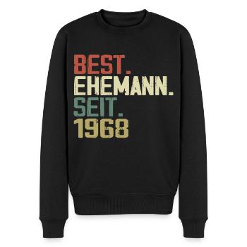 Best Ehemann Seit 1968 Geburtstagsgeschenk 1968 - Männer Premium Bio Pullover - Schwarz - Vorne - Nico (187cm)