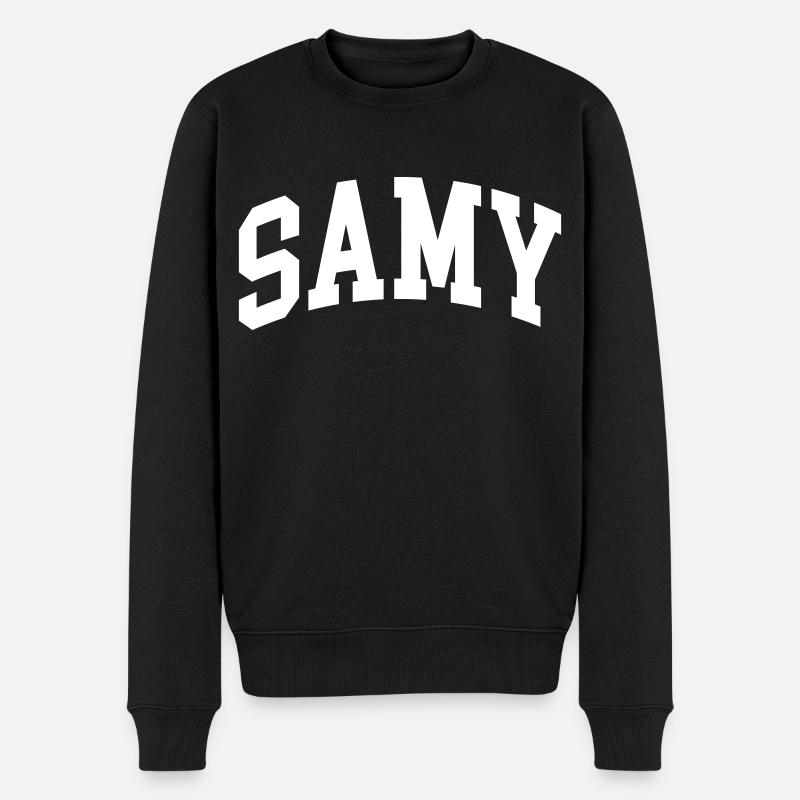 Samy - Männer Premium Bio Pullover - Schwarz