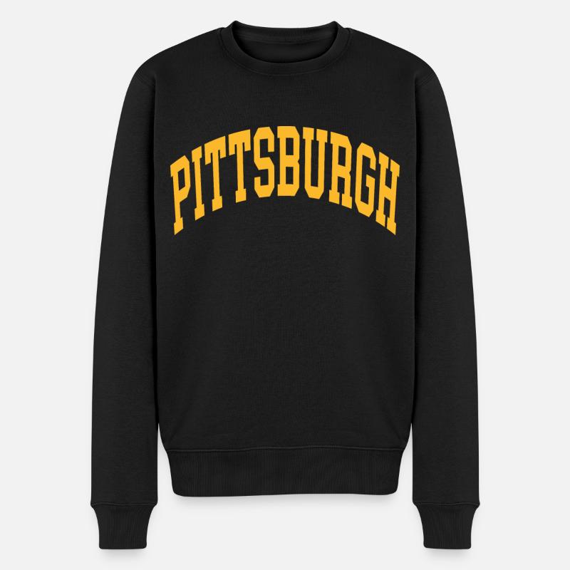 Pittsburgh - Männer Premium Bio Pullover - Schwarz