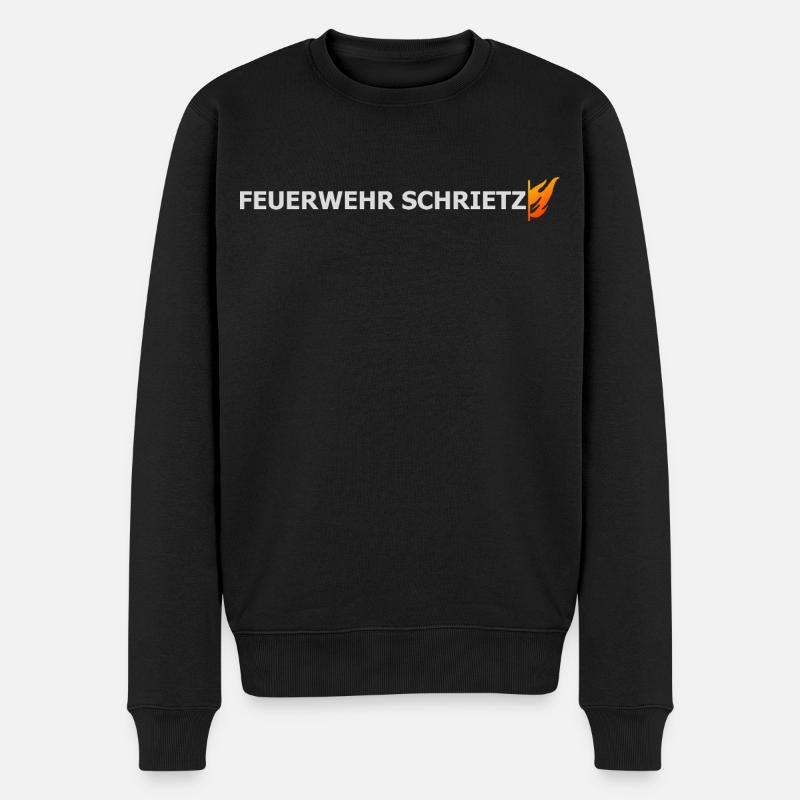 Schrietz - Männer Premium Bio Pullover - Schwarz