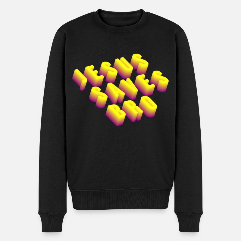 Jésus sauve son frère - Pull Premium bio Homme - noir