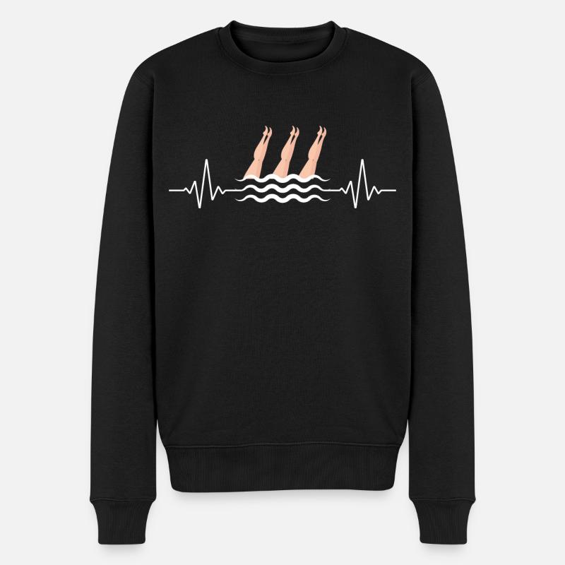 Nageur synchro Nageur Nageur Synchronisé - Pull Premium bio Homme - noir
