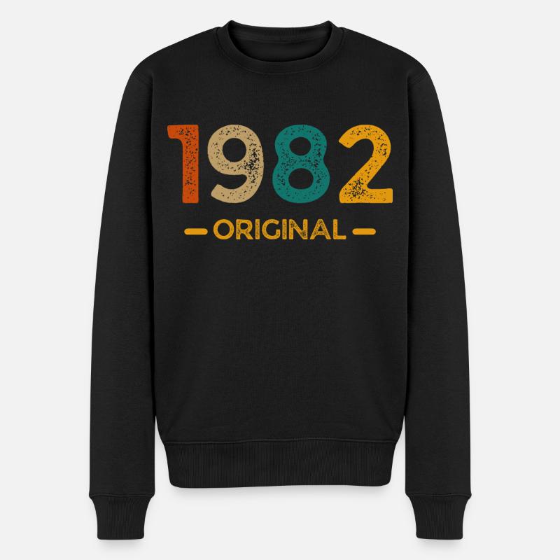 1982 Original - Männer Premium Bio Pullover - Schwarz
