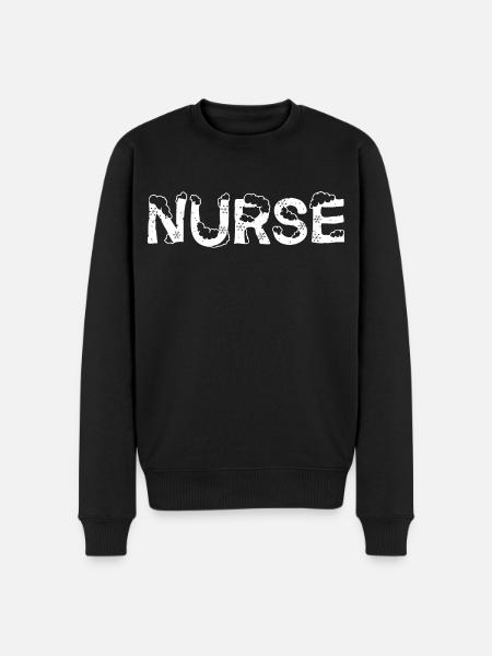 Text Eiskrankenschwester Weihnachtskostüm - Männer Premium Bio Pullover - Schwarz