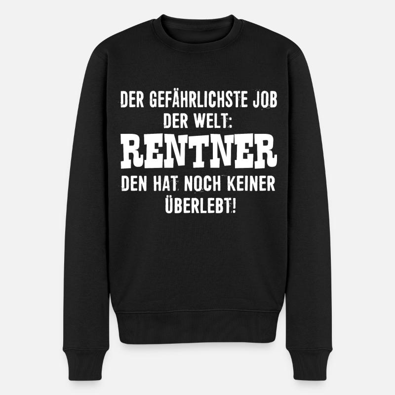 Rentner - Männer Premium Bio Pullover - Schwarz