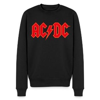 AC/DC Logo Rouge Éclair - Pull Premium bio Homme - noir - Devant - Nico (187cm)