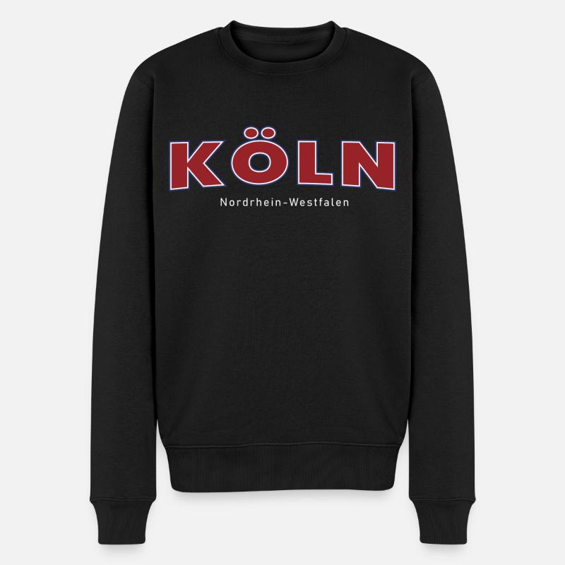 Köln - Männer Premium Bio Pullover - Schwarz