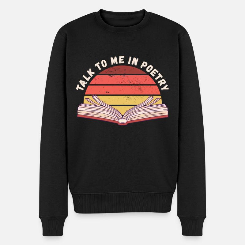 Parle-moi en poésie - Pull Premium bio Homme - noir
