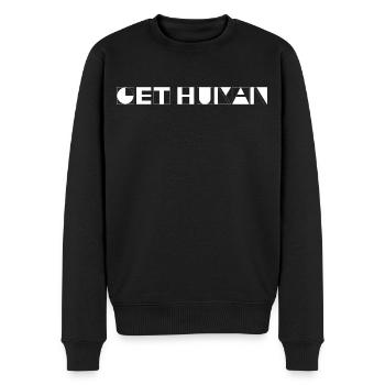 Get Human - Men's Premium Organic Jumper - black - Front - Nico (187cm)