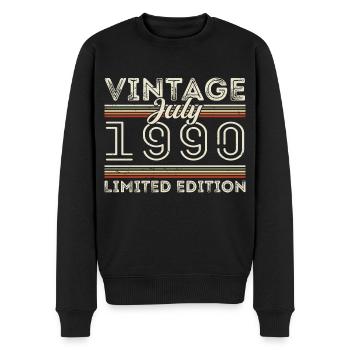 Juli 1990 Juli Geburtstagsgeschenk Juli 1990 - Männer Premium Bio Pullover - Schwarz - Vorne - Nico (187cm)