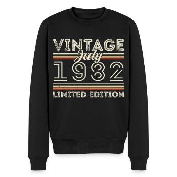 Juli 1982 Juli Geburtstagsgeschenk Juli 1982 - Männer Premium Bio Pullover - Schwarz - Vorne - Nico (187cm)