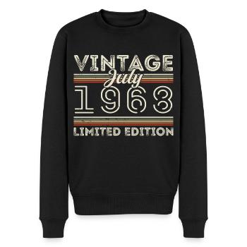 Juli 1968 Juli Geburtstagsgeschenk Juli 1968 - Männer Premium Bio Pullover - Schwarz - Vorne - Nico (187cm)