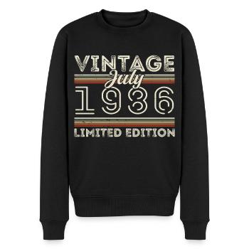 Juli 1986 Juli Geburtstagsgeschenk Juli 1986 - Männer Premium Bio Pullover - Schwarz - Vorne - Nico (187cm)