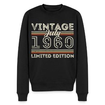Juli 1960 Juli Geburtstagsgeschenk Juli 1960 - Männer Premium Bio Pullover - Schwarz - Vorne - Nico (187cm)