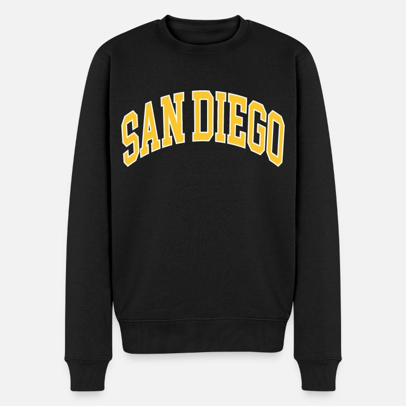 San Diego - Männer Premium Bio Pullover - Schwarz