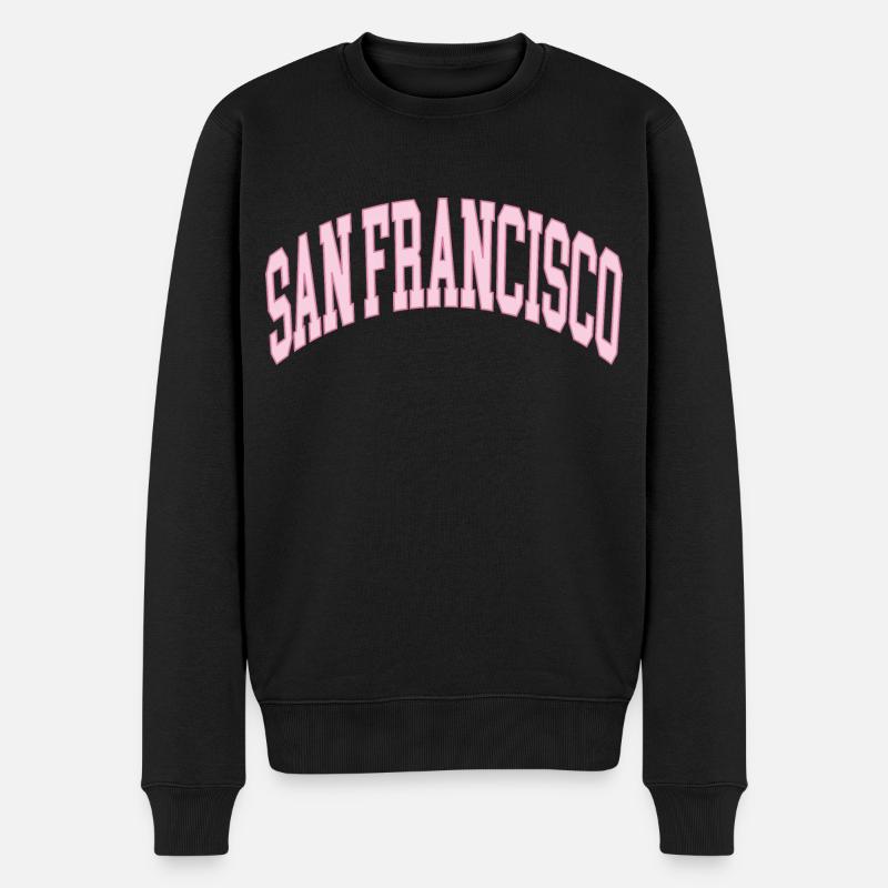 San Francisco - Männer Premium Bio Pullover - Schwarz