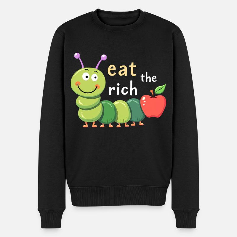 Eat The Rich - Hungry Caterpillar - Männer Premium Bio Pullover - Schwarz
