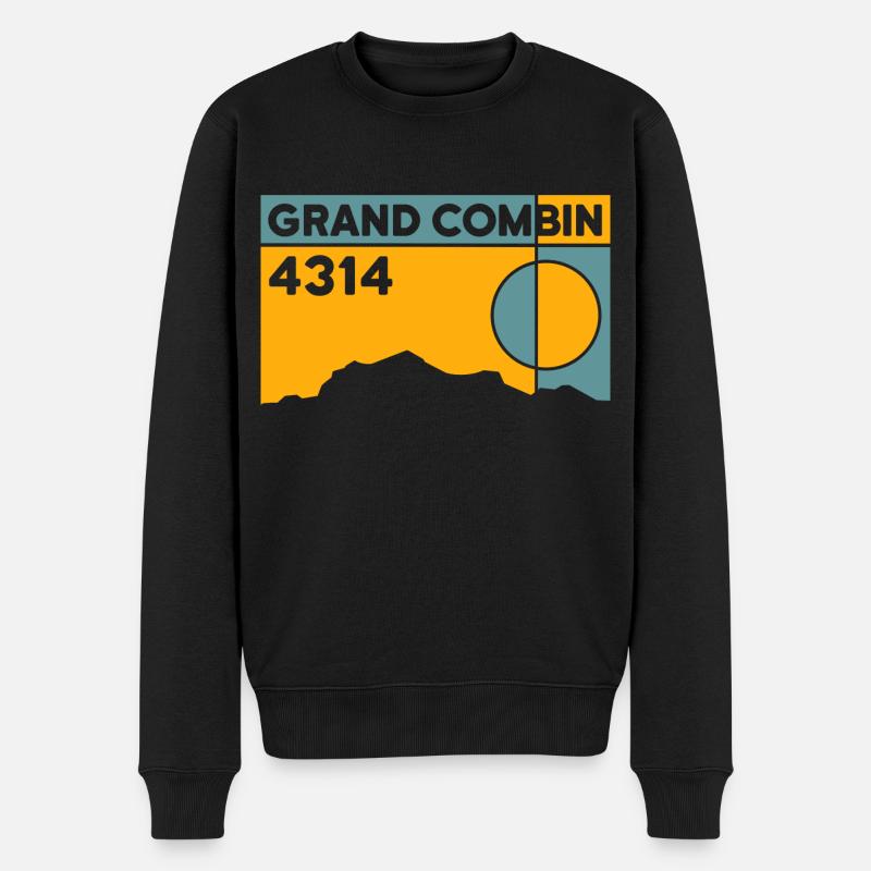 Grand Combin - Pull Premium bio Homme - noir