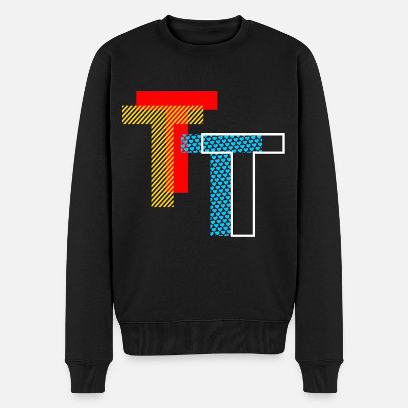 T Initial - Pull Premium bio Homme - noir