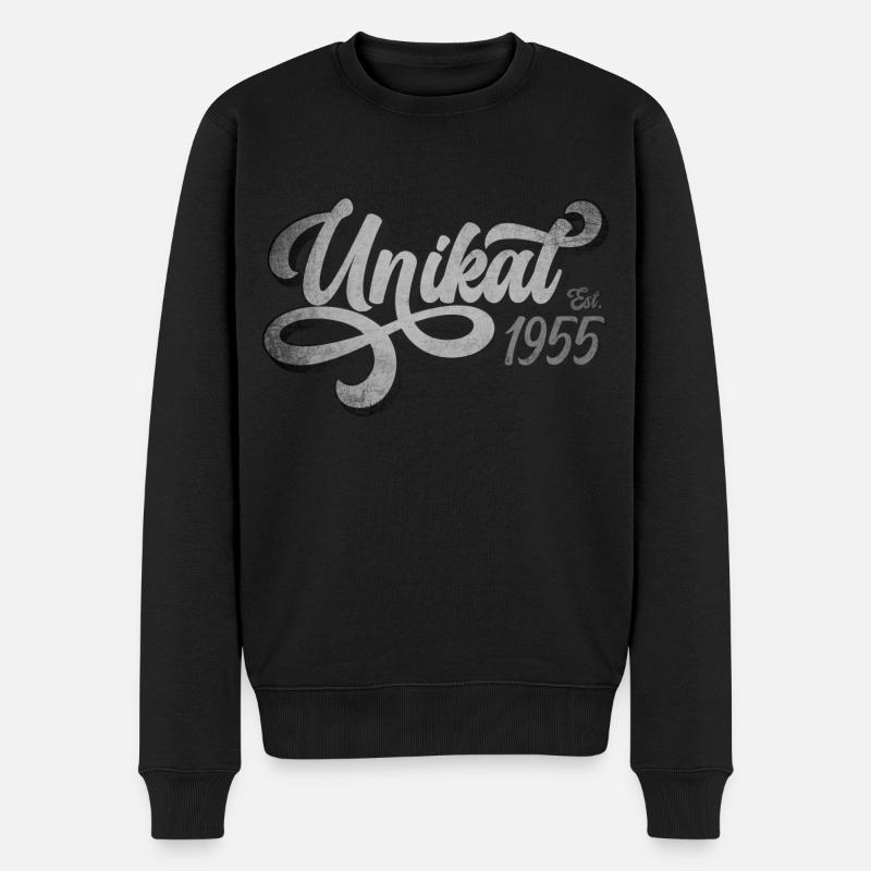 Unikat Est. 1955 - Männer Premium Bio Pullover - Schwarz