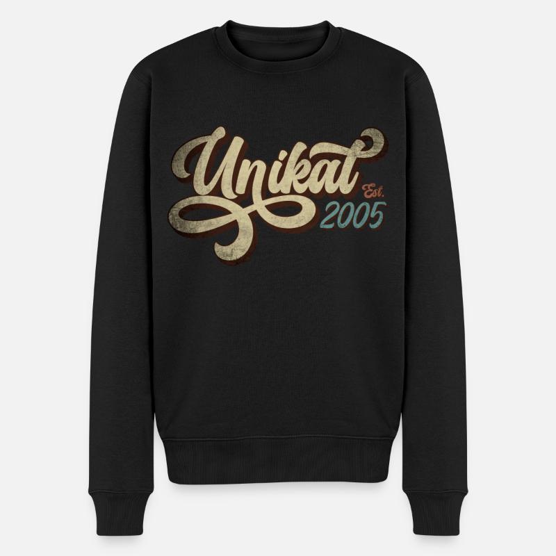 Unikat Est. 2005 - Geschenk 21. Geburtstag - Männer Premium Bio Pullover - Schwarz