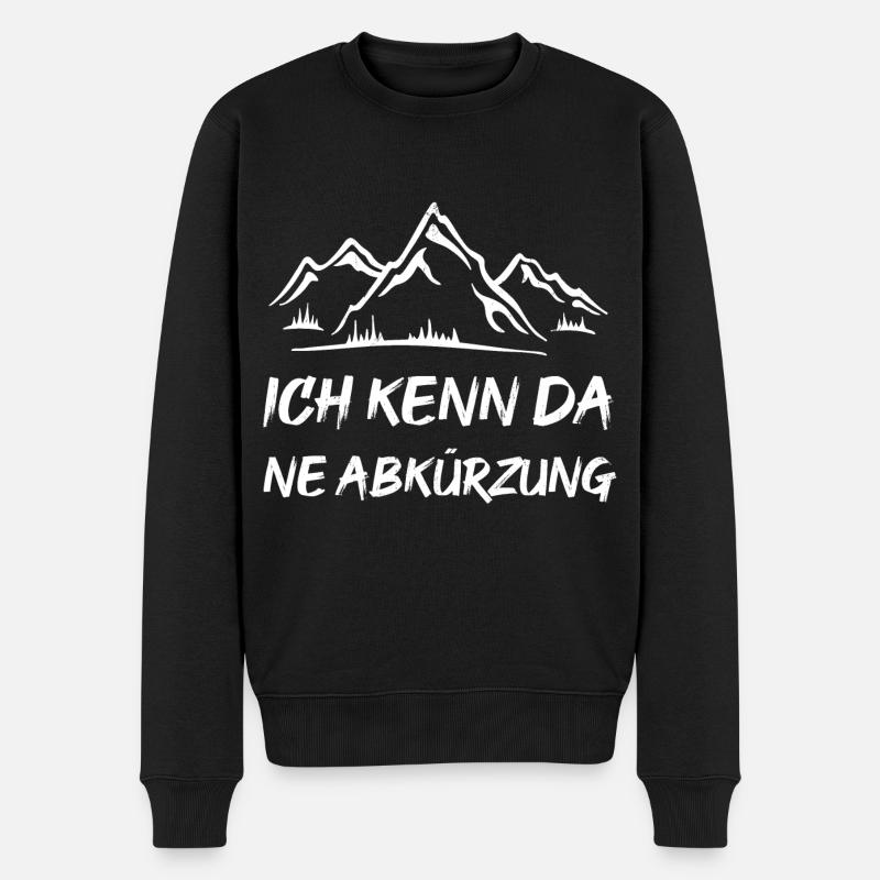 ich kenn da ne Abkürzung - Männer Premium Bio Pullover - Schwarz