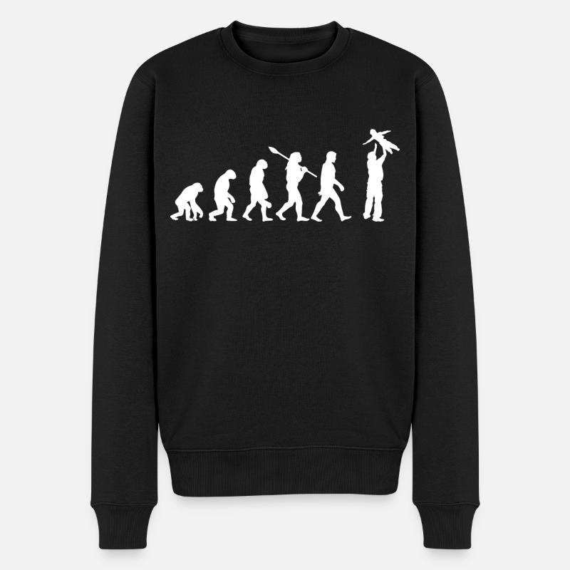 Évolution du Singe Au Papa - Pull Premium bio Homme - noir