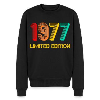 Né en 1977 Né en 1977 Cadeau Anniversaire - Pull Premium bio Homme - noir - Devant - Nico (187cm)