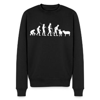 Schaf - Männer Premium Bio Pullover - Schwarz - Vorne - Nico (187cm)