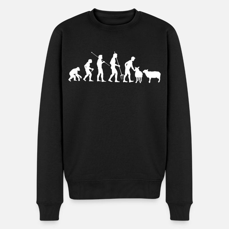 Schaf - Männer Premium Bio Pullover - Schwarz