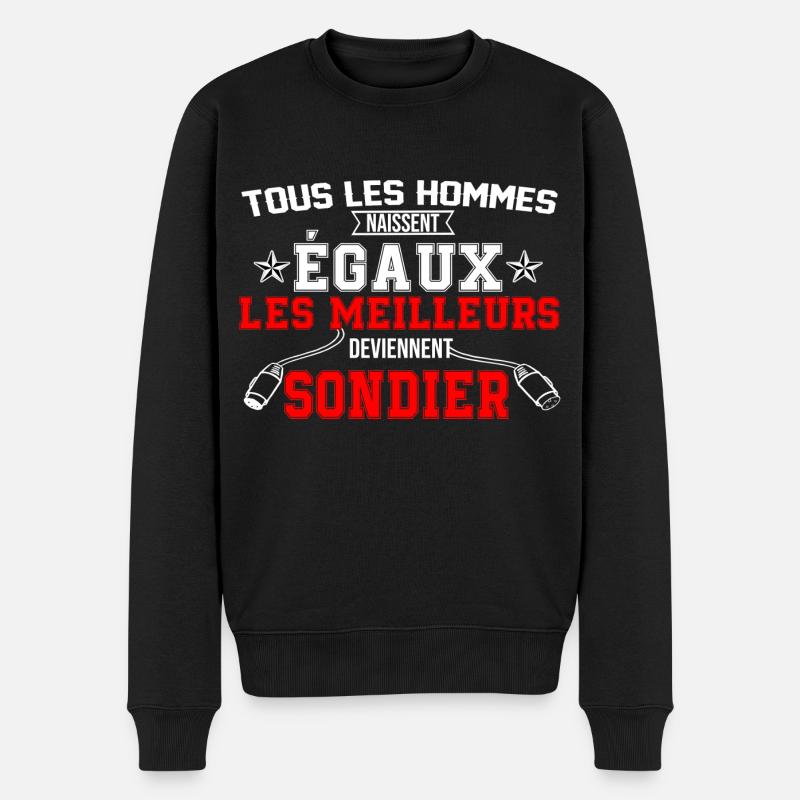 égaux sondier - Pull Premium bio Homme - noir