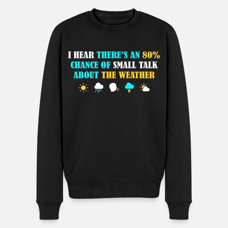 Introvertierte introvertierte Grafik - Männer Premium Bio Pullover - Schwarz