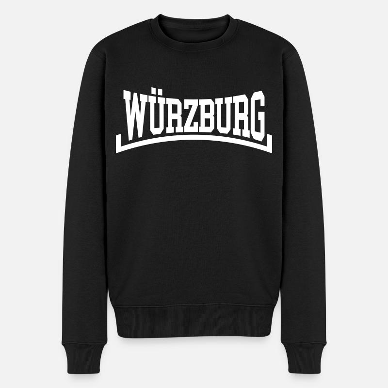 Würzburg - Männer Premium Bio Pullover - Schwarz
