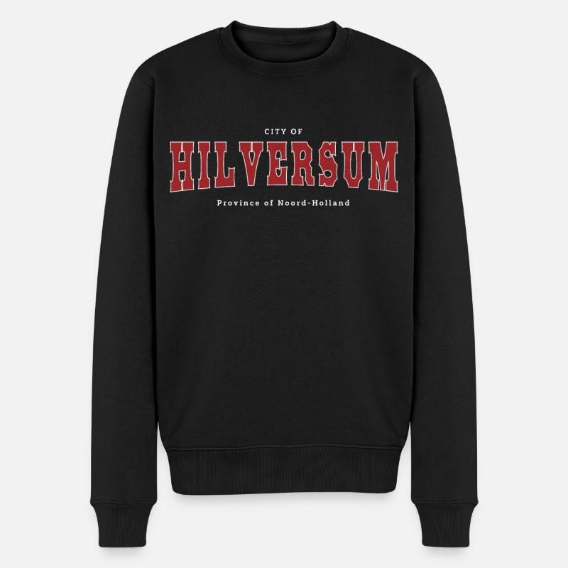 Hilversum - Männer Premium Bio Pullover - Schwarz