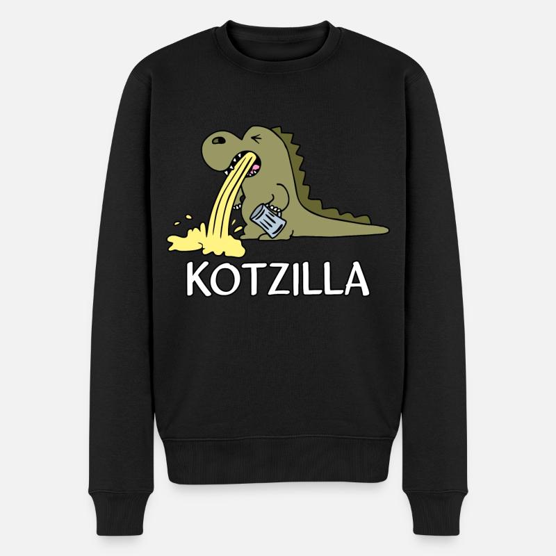 Kotzilla - Männer Premium Bio Pullover - Schwarz