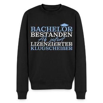 Bachelor bestandene Bachelorprüfung Abschluss - Männer Premium Bio Pullover - Schwarz - Vorne - Nico (187cm)