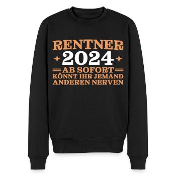 Rentner 2024 Ruhestand Humor Rente - Männer Premium Bio Pullover - Schwarz - Vorne - Nico (187cm)