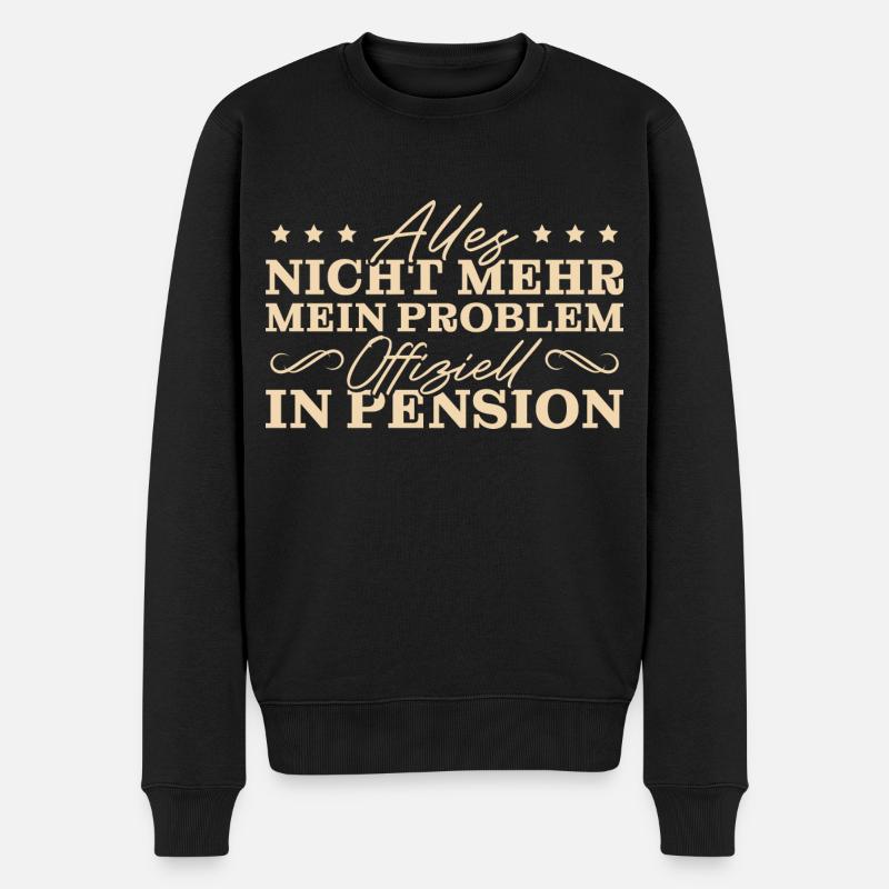 Pension Ruhestand Beamter Kollege Pensionär - Männer Premium Bio Pullover - Schwarz