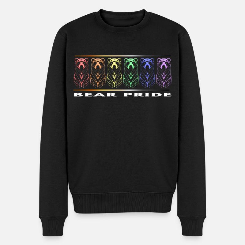 Neon Bear Pride V2 - Männer Premium Bio Pullover - Schwarz