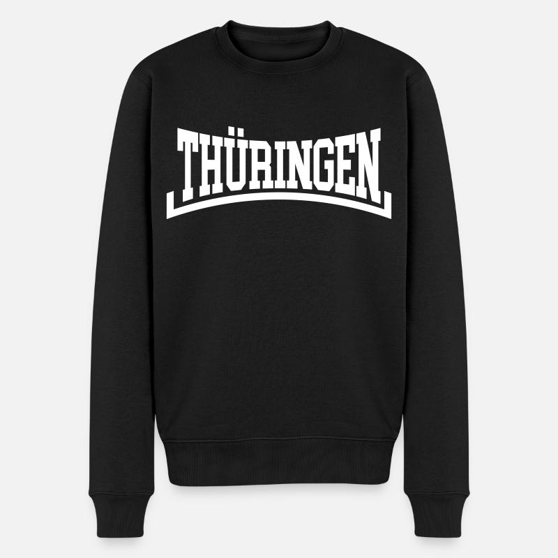 Thüringen - Männer Premium Bio Pullover - Schwarz