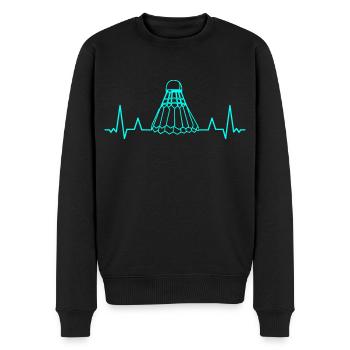 Heartbeat Badminton Badminton Badminton - Pull Premium bio Homme - noir - Devant - Nico (187cm)