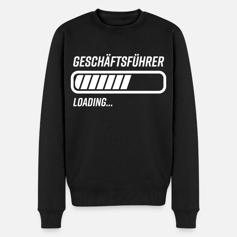 Geschäftsführer Loading Ladebalken - Männer Premium Bio Pullover - Schwarz