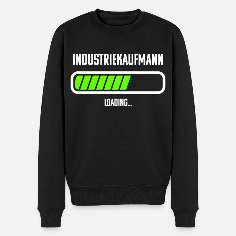 Industriekaufmann Beruf Loading Ladebalken - Männer Premium Bio Pullover - Schwarz