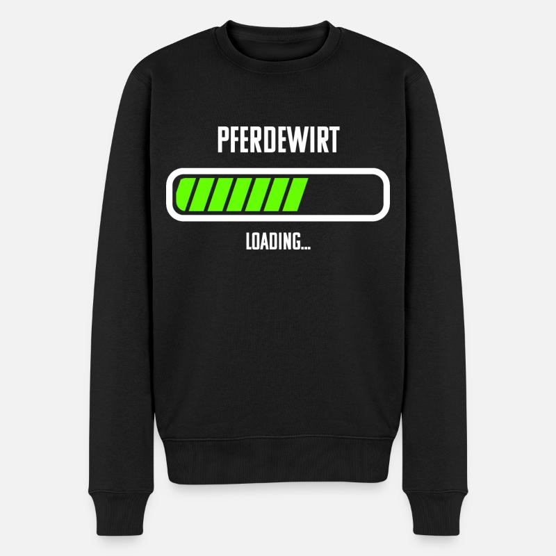 Pferdewirt Beruf Loading Ladebalken - Männer Premium Bio Pullover - Schwarz