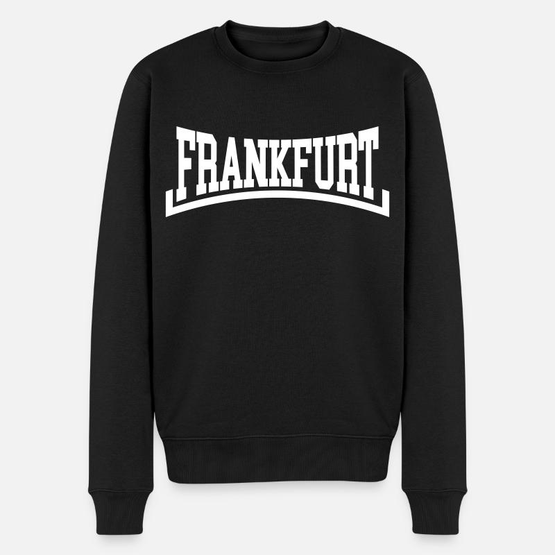 Frankfurt - Männer Premium Bio Pullover - Schwarz
