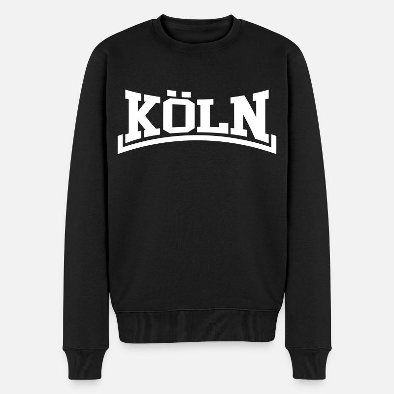 Köln - Männer Premium Bio Pullover - Schwarz