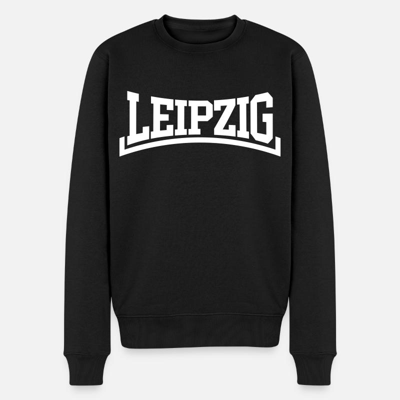 Leipzig - Männer Premium Bio Pullover - Schwarz