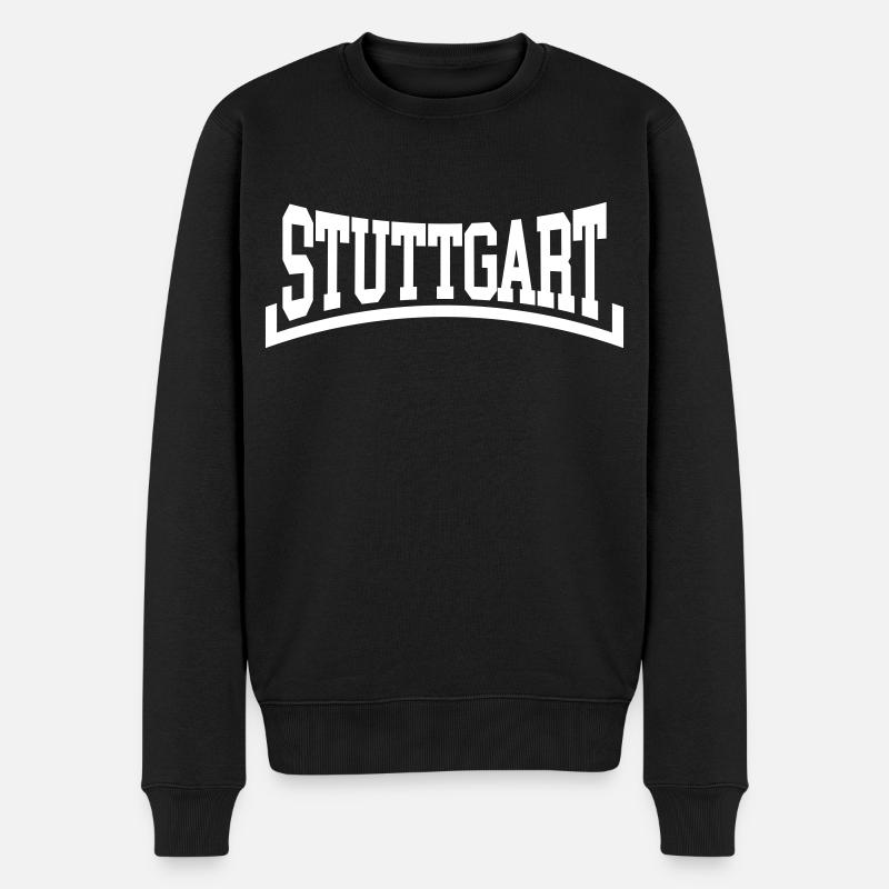 Stuttgart - Männer Premium Bio Pullover - Schwarz